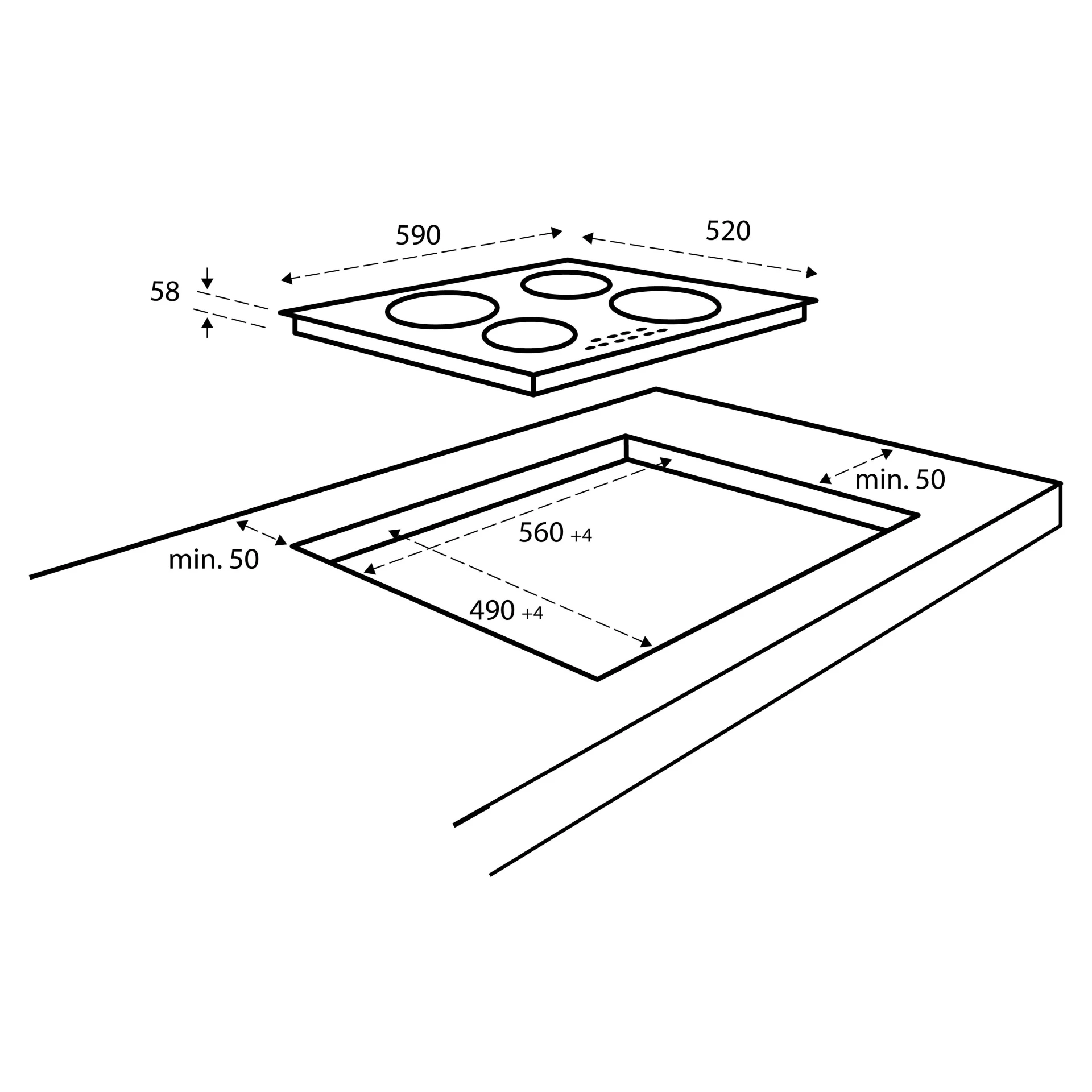 Inventum IKI6028 - Inductiekookplaat 60 cm