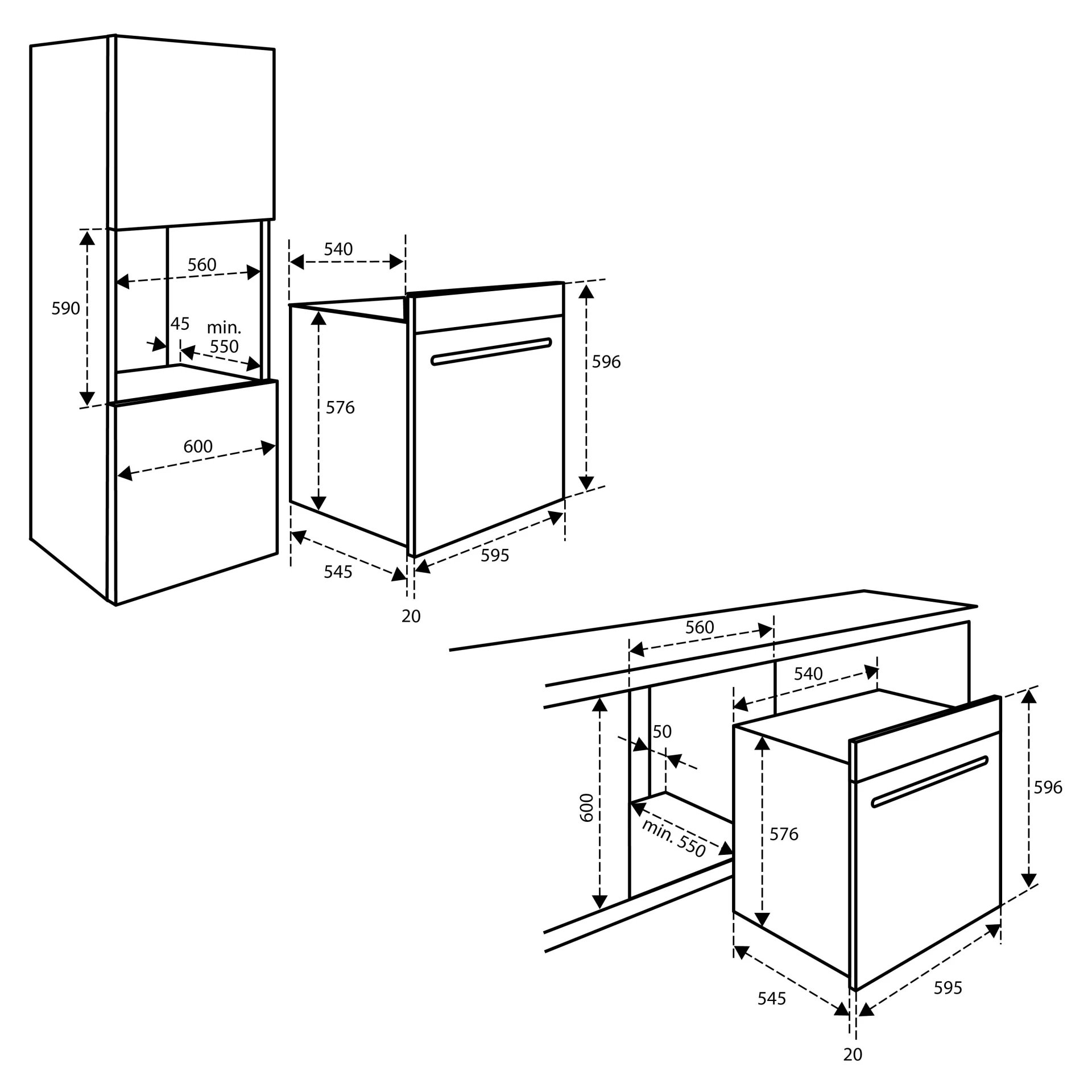 Inventum IOM6035GT – Inbouw oven 72 liter (nis 60 cm, zwart)