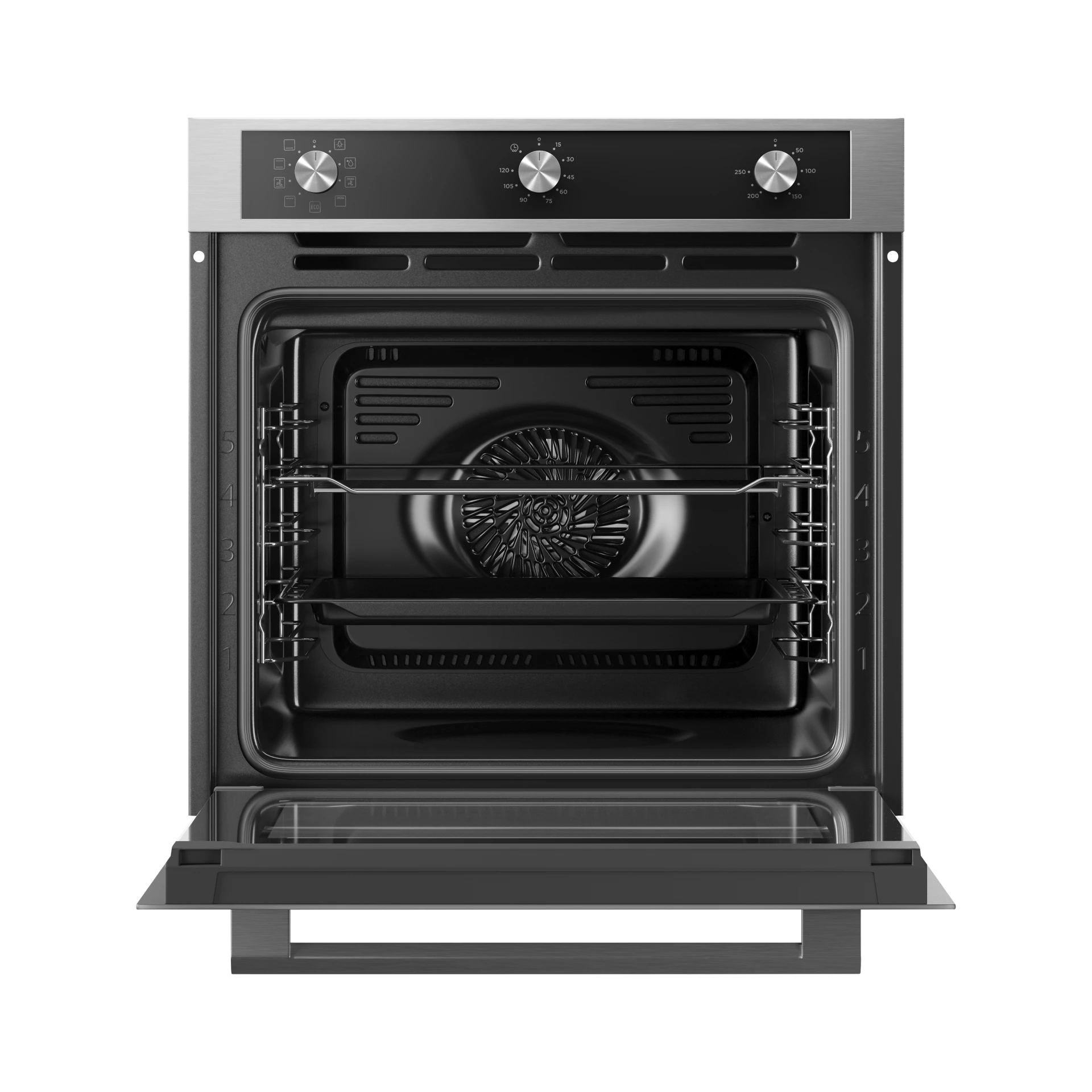 Oven - 72 l - Nis 60 cm - Zwart/RVS IOH6072RK