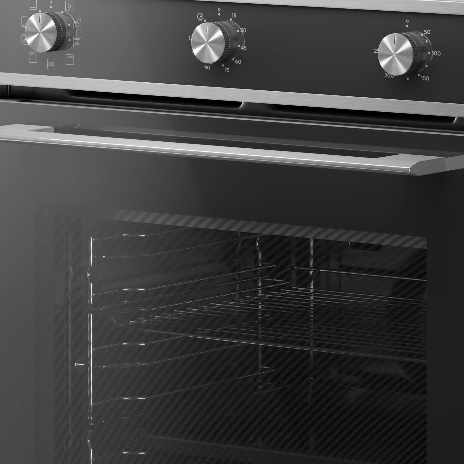 Oven - 72 l - Nis 60 cm - Zwart/RVS IOH6072RK