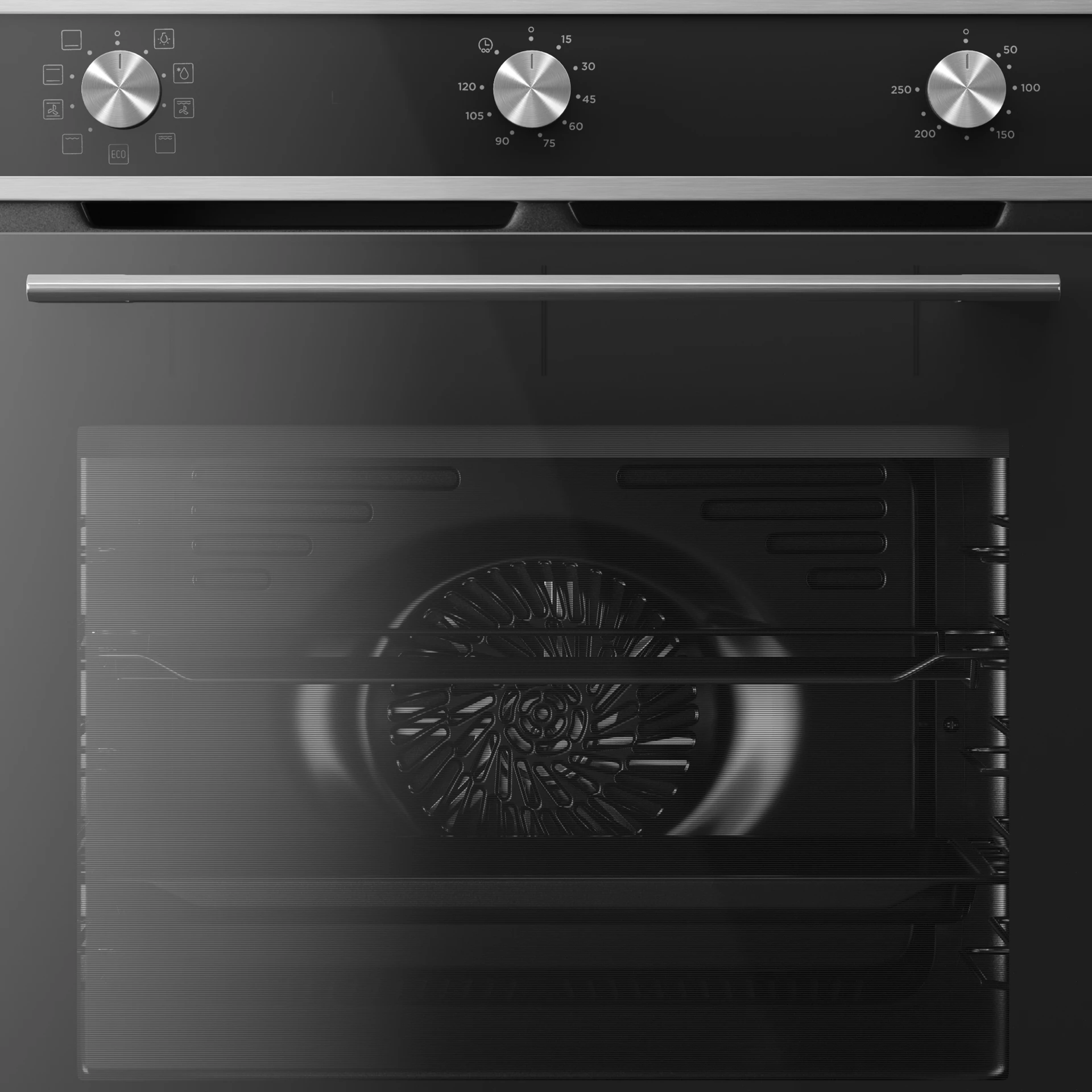 Oven - 72 l - Nis 60 cm - Zwart/RVS IOH6072RK