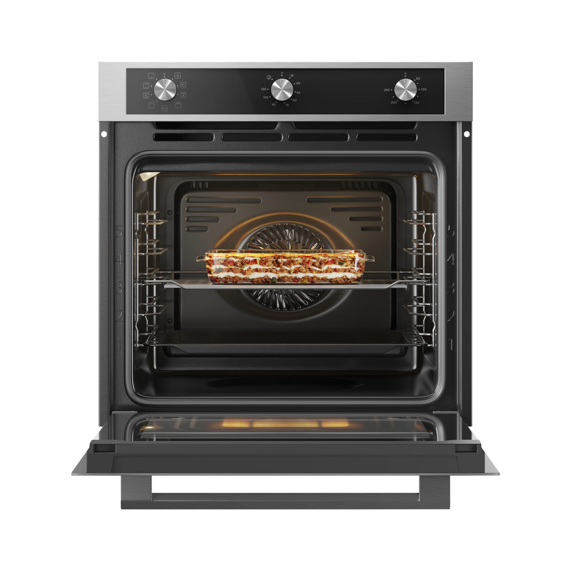 Oven - 72 l - Nis 60 cm - Zwart/RVS IOH6072RK