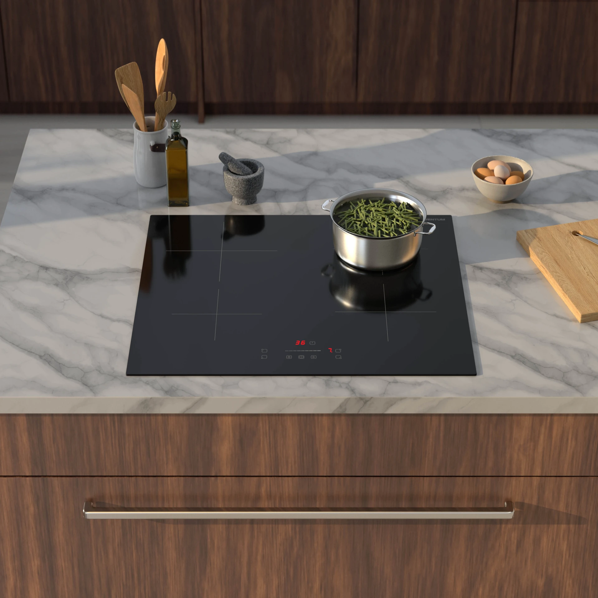 Inductiekookplaat - 60 cm - 1- of 2-fase IKI6028