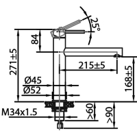 CARESSI CA1116I ECO Eenhendel keukenmengkraan