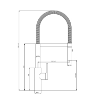 CARESSI CA1103I ECO Eenhendel keukenmengkraan Met uitneembare spoeldouche.