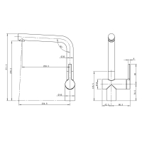 CARESSI CA1108CO ECO Copper Line Eenhendel keukenmengkraan