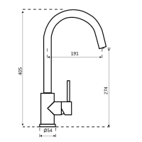REGINOX Cano Eenhendel keukenmengkraan R30493