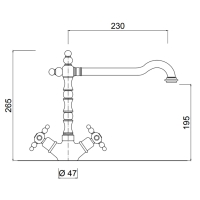 CUCINA Parigi Tweegreeps keukenmengkraan FS7350 CR