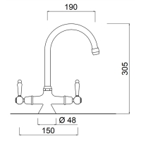 CUCINA Praga keukenmengkraan  F7551PNO