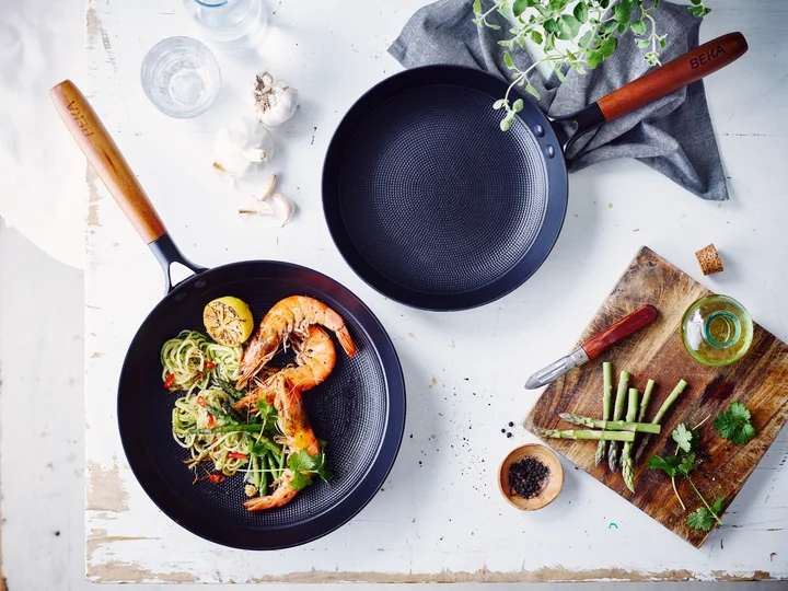 Beka Mandala Koekenpan met Houten Steel 20 cm Zwart