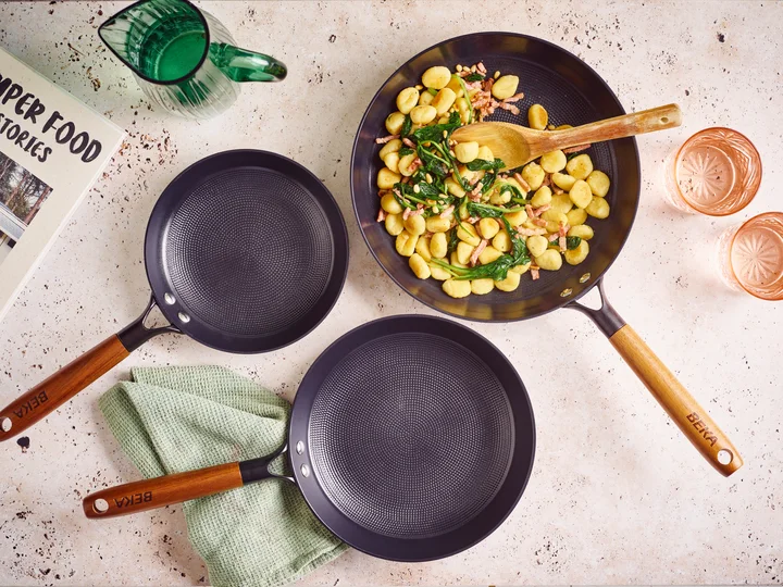 Beka Mandala Koekenpan met Houten Steel 24 cm Zwart