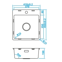 CARESSI CAPP55R6R0 Spoelbak