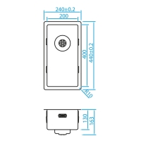 CARESSI CAPP20R10 Spoelbak