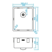 CARESSI CAPP34R10 Spoelbak