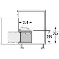 HAILO Mono Afvalemmer Wit