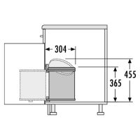 HAILO Mono Afvalemmer donker grijs