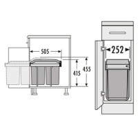 HAILO Tandem Afvalemmer 3650101