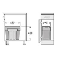 HAILO Tandem Afvalemmer 3666821