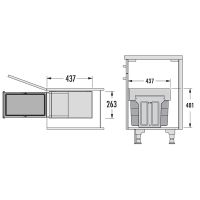 HAILO Tandem Afvalemmer 3666911
