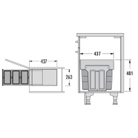 HAILO Tandem Afvalemmer 3666921
