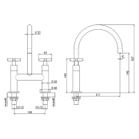 NOBILI Lira keukenkraan LR116220CR. Chroom