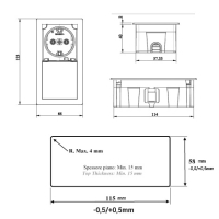 ASA VersaHIT Inbouw contactdoos Zwart