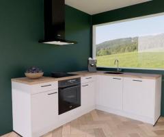 Compacte hoekkeuken 2.42x1.87m - compleet met apparatuur inclusief montage