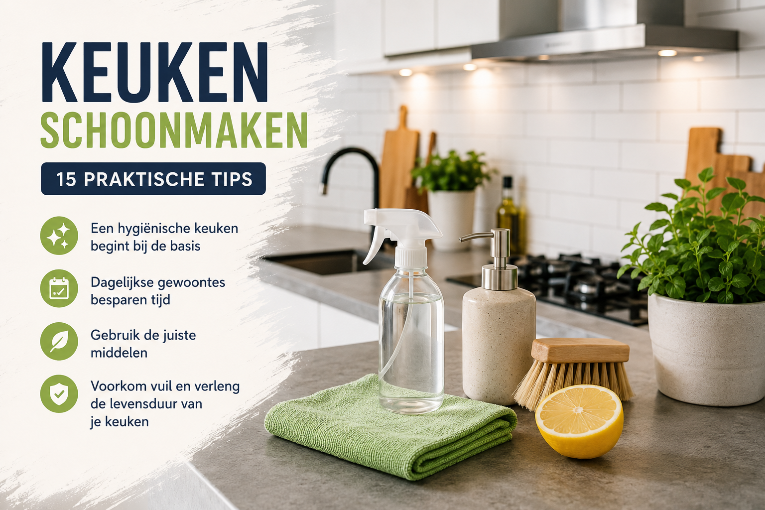 15 praktische tips voor een hygiënische en stralende keuken