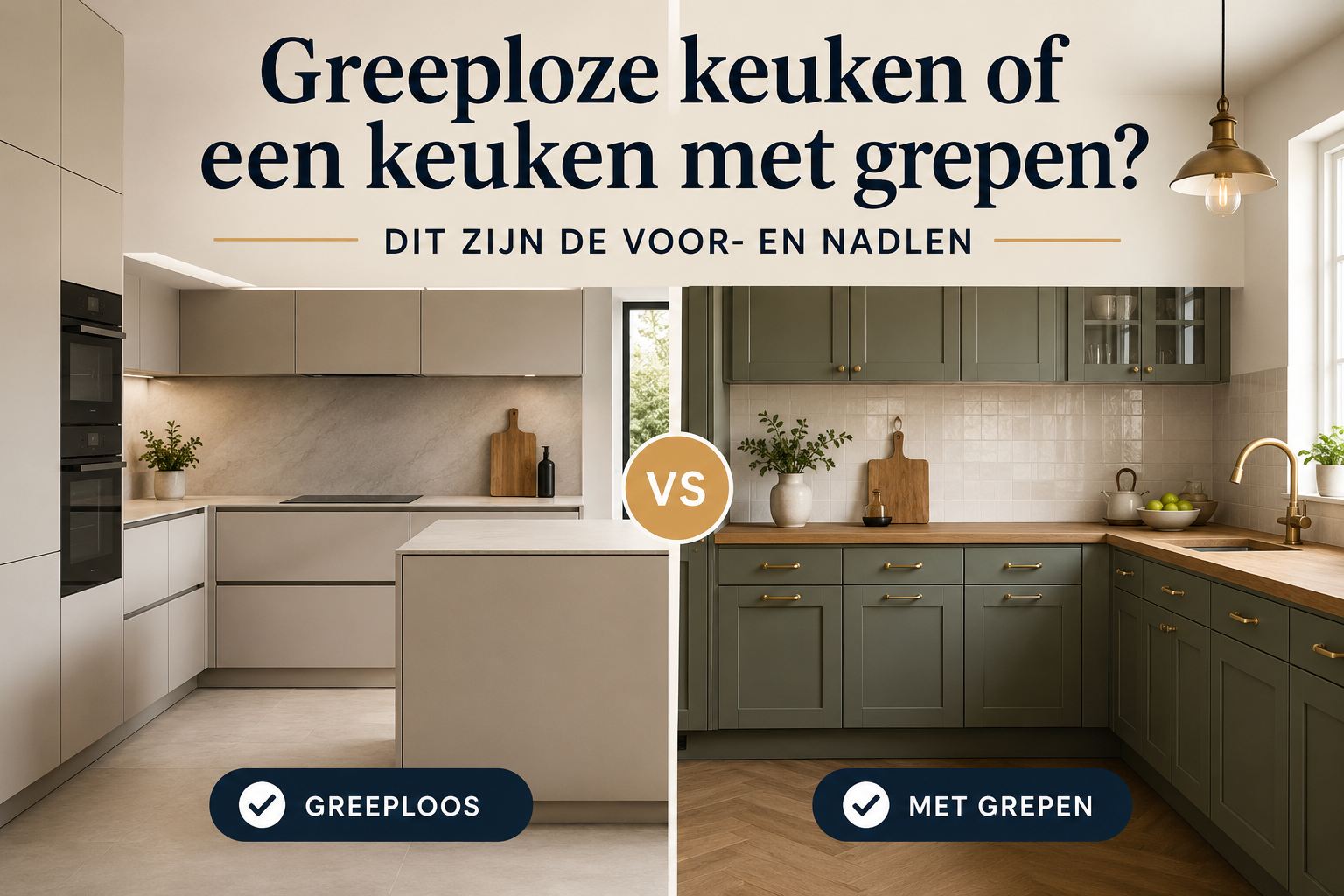 Greeploze keuken of een keuken met grepen? Dit zijn de voor- en nadelen
