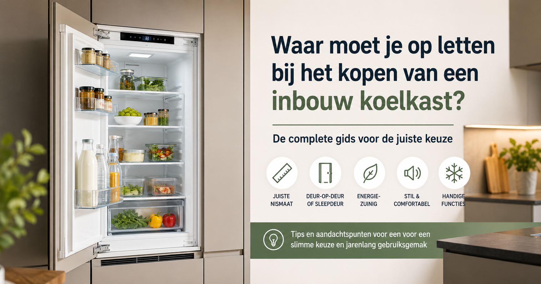 Waar moet je op letten bij het kopen van een inbouw koelkast?